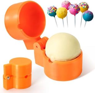 LJRSWDA Round Cake Pop Mold Shapes Press Set, Sphere Circle Cake Pop Cutter and Pusher, Baking Tools Accessories for Cake Pops, Cookies, Wedding and Party Desserts (2pcs)
