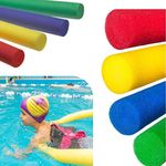 2pk 1.5m Swimming Pool Noodle Woggle Kids Floatation Device Flexible Strong Noodle Swim Support Float (2 Pack, Random Colours)