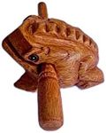 Classic Handmade Percussion Instruments Wooden Frog 2.3-2.5 Inch Wooden Frog Musical Instrument Home decor (Brown Color)