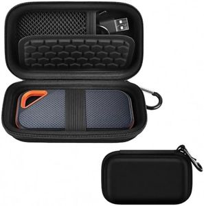 Hard Case Compatible with SanDisk Extreme PRO 500GB 1TB 2TB 4TB Portable External SSD. Carrying Travel Holder for Crucial X8 Solid State Drive (Box Only)-Black