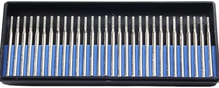 2mm Diamond Drill Bits 30 pcs Set Glass Drill Bit Set for Sea Glass, Seashells, Gemstones Compatible with Dremel Diamond Drill Bits for Glass, Diamond Drill Bits for Stone