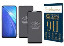 GlassVerse Ultra Privacy Tempered Glass For Realme 6 Mobile(Pack Of 2)With Free Installation Kit(In-Screen Fingerprint Lock Will Not Work With The Privacy Guard Because Of It's Spy Coating)-6.5In