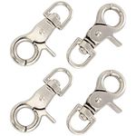 ZRM&E 4pcs Zinc Alloy 55mm Key Chain Snap Hook Door Lock Pets Cage Hook Belt Clip for Any Suitable Cage, Dog Traction Rope