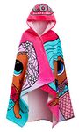 LOL Surprise Dolls Hooded Girls Bath Towel 100% Cotton Childs Pink Poncho Large Beachtowel Bathing Towel Kids Swimming Wrap