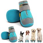 Hcpet Dog Boots Breathable Dog Shoes for Small Medium Large Dogs, Anti-Slip Puppy Booties Paw Protector with Reflective Straps 4Pcs