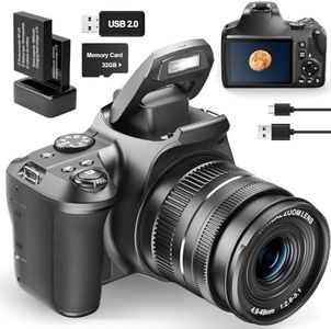 NBD Appareil Photo 4K avec Zoom 40X, Appareil Photo DSLR 64MP pour Les débutants en Photographie, Appareil Photo Autofocus HD 1080P pour Le Vlogging avec EIS, Carte SD 32GB (Noir)