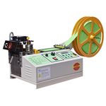 BMGIANT Automatic Digital Belt Cutter Hot and Cold Cloth Belt Cutting Machine for Nylon Webbing Magic Adhesive Tape Zipper Elastic Belt Cutting Machine