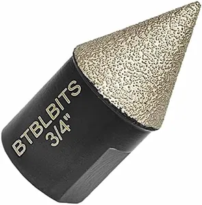 BTBLBITS Diamond Beveling Chamfer Bit 3/4 Inch (20mm) x 5/8"-11 Thread Diamond Countersink Drill Bit for Enlarging Trimming Shaping Existing Holes of Granite Marble Porcelain Tile Ceramic