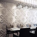 Toffles 3D PVC Wall Panels, 24 Pieces, for Living Room, Interior, Exterior and Ceiling Decoration - Gardenia