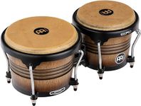 Meinl Percussion Bongos Marathon Series - 2 hand drums with 6.75 and 8 inches - including tuning key - Siam Oak, Antique Tobacco Burst (FWB190ATB-M)