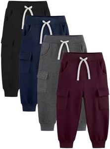 Avsead Boys Sweatpants Pants 4 Pack Cargo Joggers with 4 Pockets Size 14-16