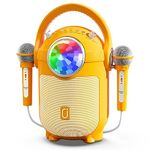 JYX Karaoke Machine for Kids and Adults with 2 Microphones, Bluetooth Karaoke Speaker with Party Lights, Portable PA System with Remote Control