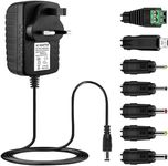 Auroh 12V 2A Power Adapter AC 100-240V to DC 12V 2A Power Supply Adapter, 24W Wall Charger Replacement for CCTV Camera, DVR, LED Strip Lights, Router, 5.5mm x 2.1mm, UK Plug