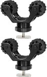 Kayak Paddle Holder, Kayak Accessories Track Mount for Kayak Paddles, Kayak Fishing Accessories - Kayak Oar Holder Track Mount for Fast and Quiet Holding Standard Kayak Paddle, 2 Pack, Black