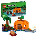 LEGO Minecraft The Pumpkin Farm Set, Buildable House Toy with a Frog, Boat, Treasure Chest plus Steve and Witch Figures, Swamp Biome Action Toys, Gift for Kids, Boys, Girls 21248