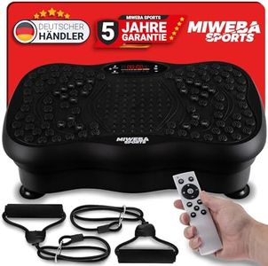 Miweba Sports Vibrationsplatte | 𝟓 𝐉𝐀𝐇𝐑𝐄 𝐆𝐀𝐑𝐀𝐍𝐓𝐈𝐄 - Massagegerät - Abnehmen - Fitnessgeräte für Zuhause - Fitness - Vibration Plate - Fettverbrenner - Muskelaufbau - Workout (Schwarz)