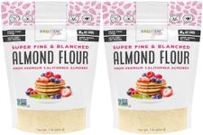 Wholesome Yum Premium Fine Blanched Almond Flour For Baking & More (16 oz / 1 lb) - Low Carb, Gluten Free, Non GMO, Keto Friendly Flour Substitute With Ground Almonds (Pack of 2)