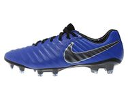Nike Men's Legend 7 Elite FG Soccer Cleats (Racer Blue/Black/Metallic Silver) 7.5