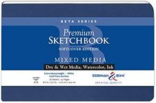 Stillman & Birn Beta Series Softcover Sketchbook, 8.5" x 5.5", 270 gsm (Extra Heavyweight), White Paper, Cold Press Surface