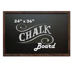 Rustic Wood Premium Surface Magnetic Large Chalk Board- 24"x36" Perfect for Chalk Markers and Home Decor