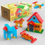 Mirana Brick Crafter colourful building blocks for kids. Unlock The world of imagination and learning (144 pieces blocks) for boys and girls. Best block game toy | Gift for Kids (Multicolour)