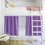 PONY DANCE Lilac Curtains Drapes - 42 x 36 inches Long Lilac Blackout Panels Home Fashion Solid Rod Pocket Curtain Blinds for Room Decoration Thermal Insulated Light Block, 1 Pair