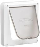 PetSafe 4-Way Interior Locking Cat Door - Allows Convenient Movement Between Rooms & Minimizes Scratching - Tinted Durable Plastic Privacy Door for Feeder & Litter Box