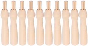 VICASKY Felting Needles: Needle Felting Needles - Felting Needles Embroidery Replacement - 10Pcs Wooden Handle for Felting Needles Punch Needle Handles Poking Wood Embroidery Replacement Tools