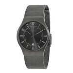 Skagen Watch for Men Sundby Titanium, Three Hand Date Movement, 37 mm Charcoal Titanium Case with a Stainless Steel Mesh Strap, 233XLTTM