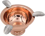 Stinky Cigar Ashtray 5"inch Round Mini Herf 3 Stirrup Rests Perfect for Personal and Puffing with Friends (Copper)