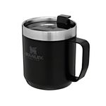 Stanley Classic Legendary Camp Mug 0.35L - Keeps 1.5 Hours Hot - 3 Hours Cold - Dishwasher Safe - Stainless Steel Camping Mug - BPA-Free Thermos Travel Mug - Matte Black