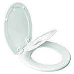 BEMIS Next Step Family Toilet Seat - Soft Close Toilet Seat with Child Seat Built in, Detachable & Easy Clean. Potty Training Toilet Seat for Toddlers & Adults - Oval, White.