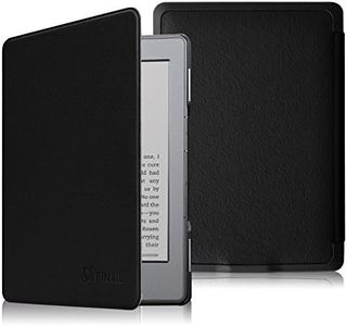 Fintie Slim Case for Kindle 5 & Kindle 4 - The Thinnest and Lightest PU Leather Cover with Magnet Closure (Only Fit Kindle with 6'' E Ink Display, Does Not Fit Paperwhite or Touch), Black