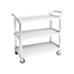 Amazon Basics 3 Shelves Utility Cart with 400 lbs Loading Capacity, Grey (Previously AmazonCommercial brand)