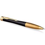 Parker Urban Twist Ballpoint Pen | Muted Black with Gold Trim | Medium Point Blue Ink Refill | Gift Box