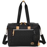 Dikaslon Diaper Bag Tote with Pacifier Case and Changing Pad, Large Travel Diaper Tote for Mom and Dad, Black