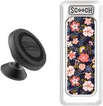 Scooch Wingback Pop Up Phone Grip, Stand, and Car Mount for Smartphones [Two-Way Stand] Compatible with Any Smartphone and Most Cases, Works with Magnetic Car Mounts (Wildflowers, Wingmount Bundle)