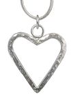 Handmade Sterling Silver Hammered Heart Pendant Gift Wrapped in UK