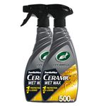 Turtle Wax Hybrid Solutions Ceramic Wet Car Wax 500ml - Spray On Concentrated Car Wax for High Shine & Durable Chemical Resistant Protection with Instant Water Beading (2)