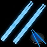 Light Up Drum Sticks 2 Pairs, 5A Luminous Light Up Drumsticks, Bright Luminous Glow in The Dark Drumsticks, Personalized Drum Sticks for Adults Kids Professional Drummer Gifts Drum Accessories