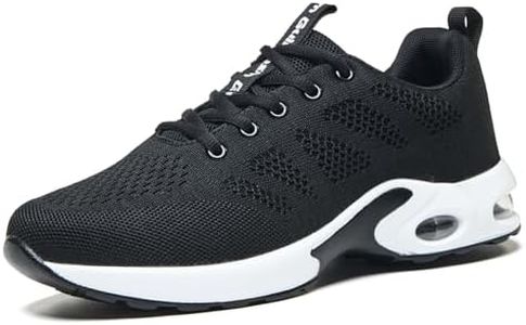 Guirdasm Walking Shoes Women Air Cushion Lightweight Breathable Sneakers & Tennis Footwear, Non-Slip All-Day Comfort for Running, Gym, Travel HB38.5 Black