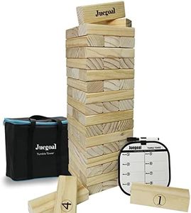 Juegoal Tumble Tower Blocks Game Giant Toppling Tower Wood Stacking Game for Adult Kids Family 2.1 FT