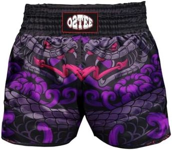 O2TEE Unisex Snake MMA Blaze Shorts for Kick Martial Arts Cross-Training Athletic Wrestling,Purple M