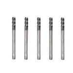 5 Pcs 4mm CNC Carbide End Mill Set, 4 Fultes Milling Cutter,Tungsten End Milling Bits Tool