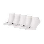 PUMA Unisex Puma Unisex Plain Sneaker - Trainer (5 Pack) Socks, White, 8-Jun UK