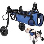 Light Weight Dog Wheelchair Adjustable Pets Cart,Dog Mobility Aid Trolley with Wheels for Back Legs,Assist Small Pets with Paralyzed Hind Limbs to Recover Their Mobility,S