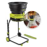 Sun Joe SDJ617E Bladeless Electric Leaf Mulcher + Shredder, 15 Amp, 8,000 RPM, Mulches Up to 55 Gallons of Leaves Per Minute, Green