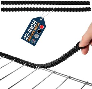Silicone Oven Guards for Racks by Linda’s Essentials (2 Pack) - Heat Resistance Silicone Oven Rack Protectors Guards Against Burns and Scars, 22 Inches Long (Black)