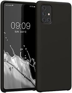 kwmobile Case Compatible with Samsung Galaxy A71 Case - TPU Silicone Phone Cover with Soft Finish - Black Matte