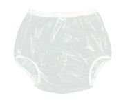 Haian Adult Incontinence Pull-on Plastic Pants 3 Pack (3X-Large, Transparent White)